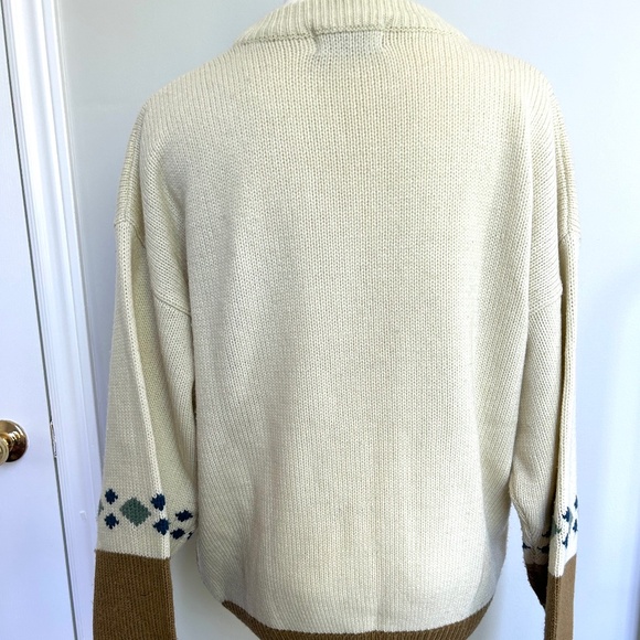 Men’s Medium Sweater F.C. Comfort Tradition Grandpa 80s Neutral Pattern - Picture 2 of 7